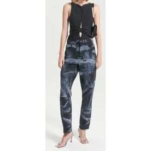 Maria-Cher Baggy Black Marble Jeans‎ Sz 26  New